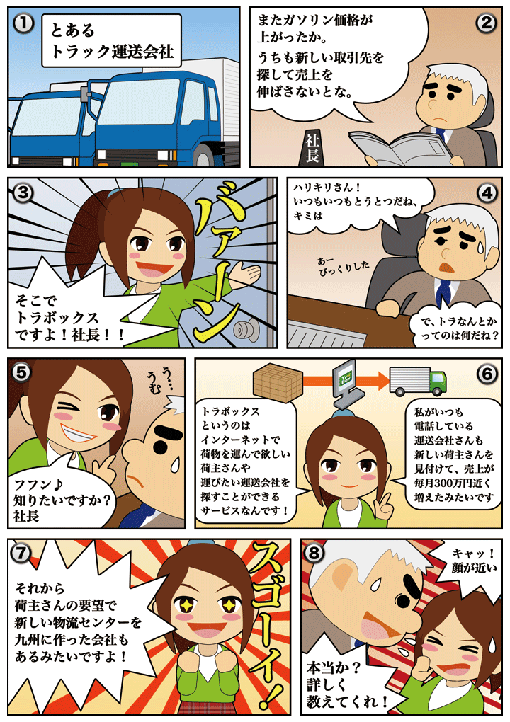 トラボックスをマンガで紹介1