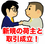 新規の荷主と取引成立!イメージ